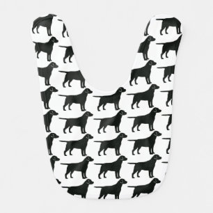 Black Lab Dog Baby Bib