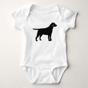Black Lab Dog Baby Bodysuit