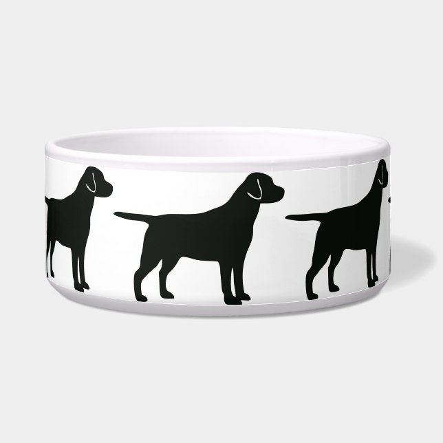 Black Lab Dog Bowl (Front)