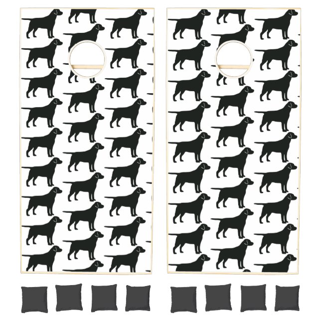Black Lab Dog Cornhole Set (Set)