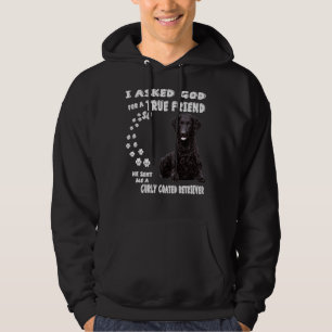 Black Lab Dog Curly Coated Retriever Mom Curly Coa Hoodie