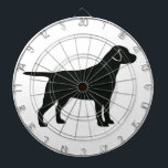 Black Lab Dog Dart Board<br><div class="desc">Black Lab Dog - A cute black lab dog design!</div>