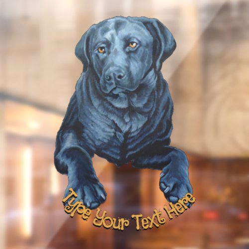 Black Lab Dog Decal Custom Dog Art Window Cling