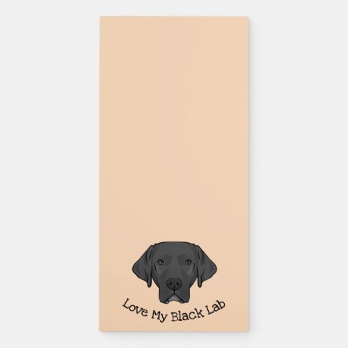 Black Lab Dog Design Magnetic Fridge Notepad