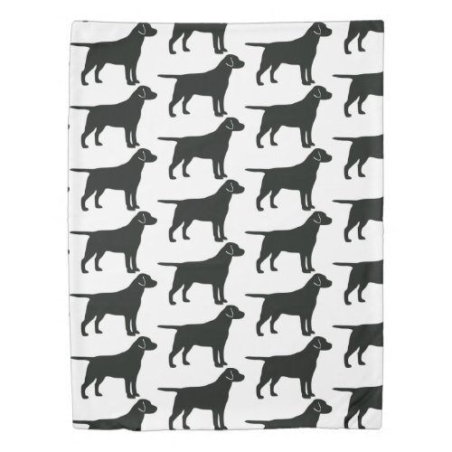 Black Lab Dog Duvet Cover