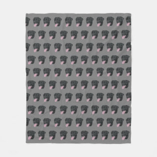 Black Lab Dog Fleece Blanket