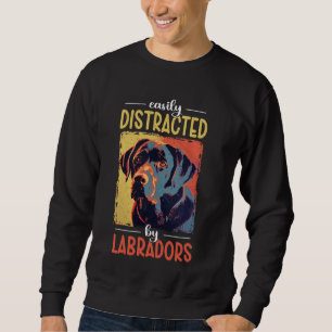 Black Lab Dog Labrador Retriever Mom Sweatshirt