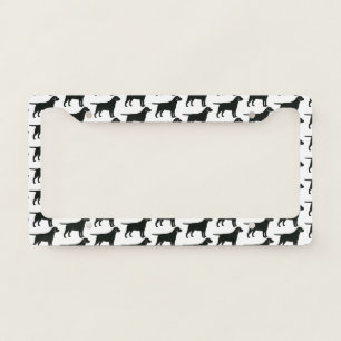 Black Lab Dog License Plate Frame