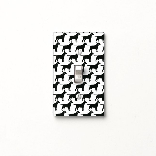 Black Lab Dog Light Switch Cover (In Situ)