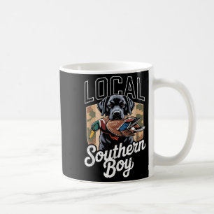 Black Lab Dog Local Southern Boy Camo Duck Hunting Coffee Mug