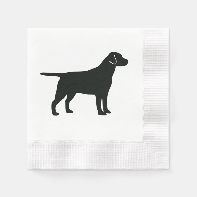 Black Lab Dog Napkins (Front)
