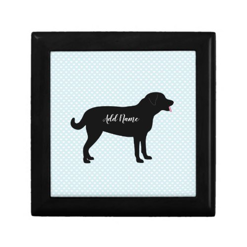 Black Lab Dog Personalized Name Gift Box