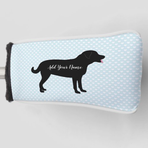 Black Lab Dog Personalized Name Golf Head Cover