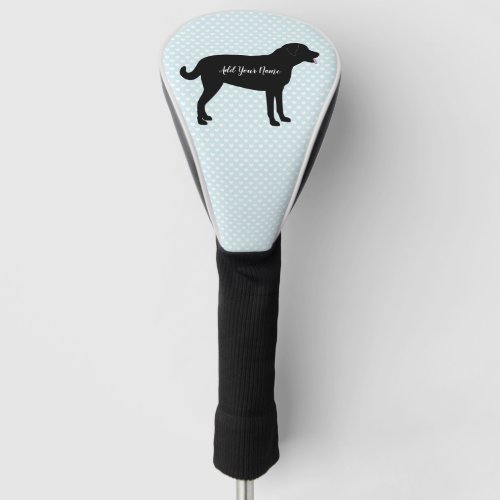 Black Lab Dog Personalized Name Golf Head Cover
