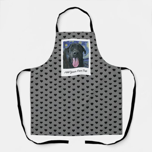 Black Lab Dog Pet Personalized Photo and Text  Apron