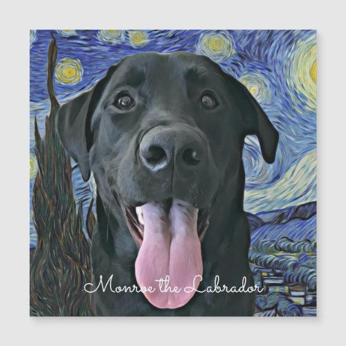 Black Lab Dog Photo and Name Personalized 