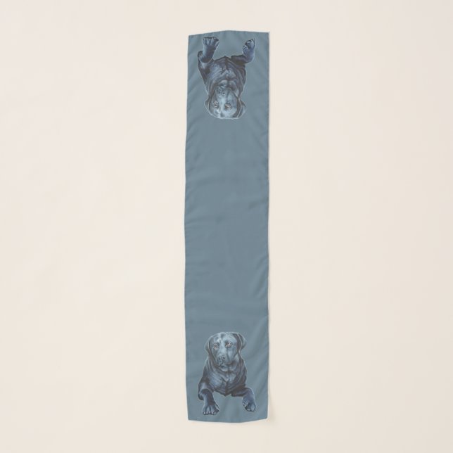 Black Lab Dog Scarf Stylish Retriever Dog Scarves (Front)