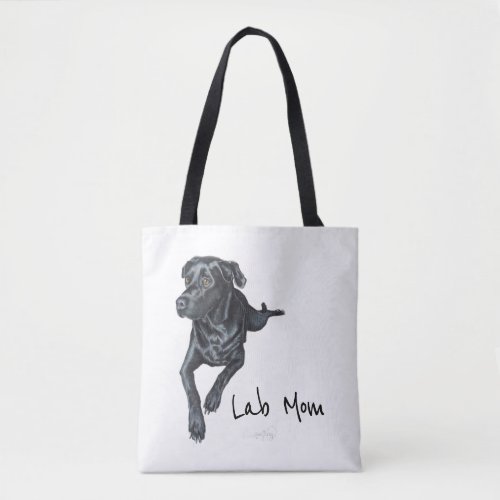 Black Lab Dog Tote Handbag Lab Mom