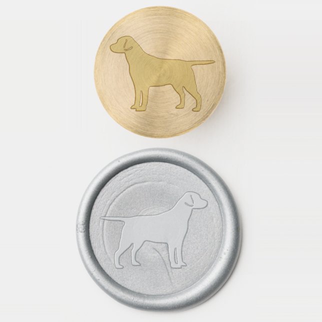 Black Lab Dog Wax Seal Stamp (Stamped)