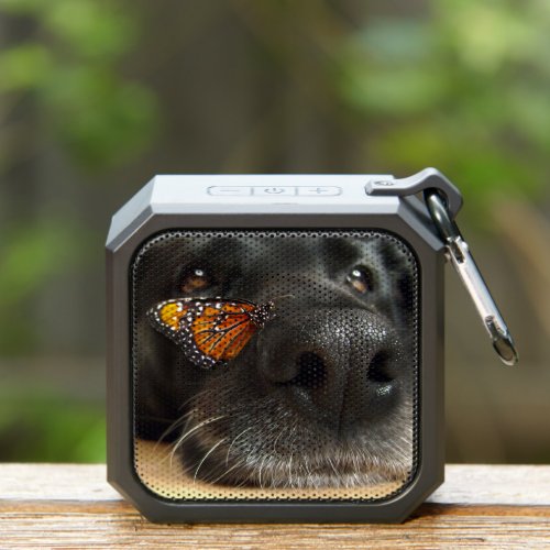 Black Lab Dog With Butterfly Bluetooth Speaker