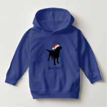 Black Lab Dog with Christmas Santa Hat Hoodie Black Lab Dog with Christmas Santa Hat Hoodie