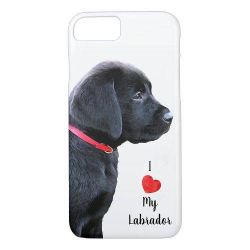 Black Lab _ Dressed in Red iPhone 87 Case