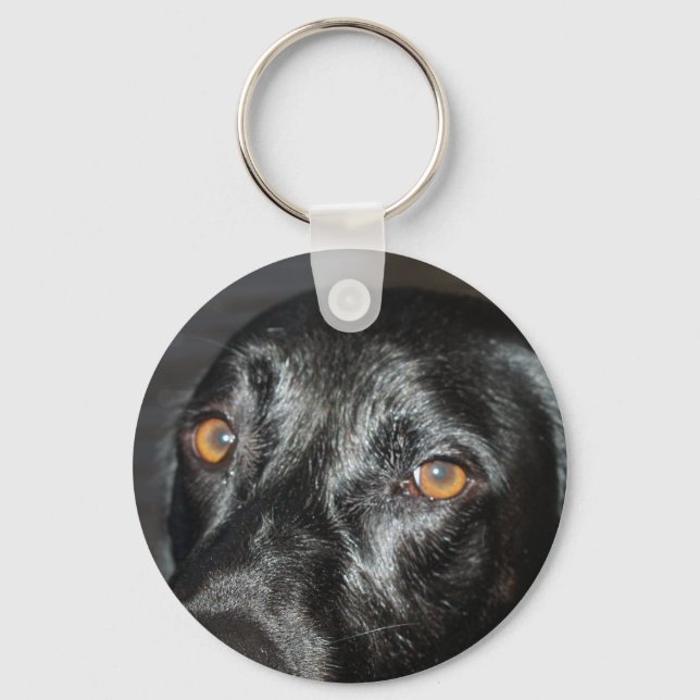 black lab eyes keychain (Front)