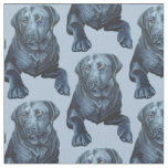 Black Lab Fabric Blue Dog Fabric Dog Pattern