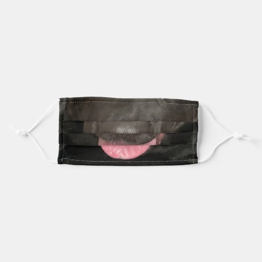 Black Lab Face Cloth Face Mask (Front, Folded)