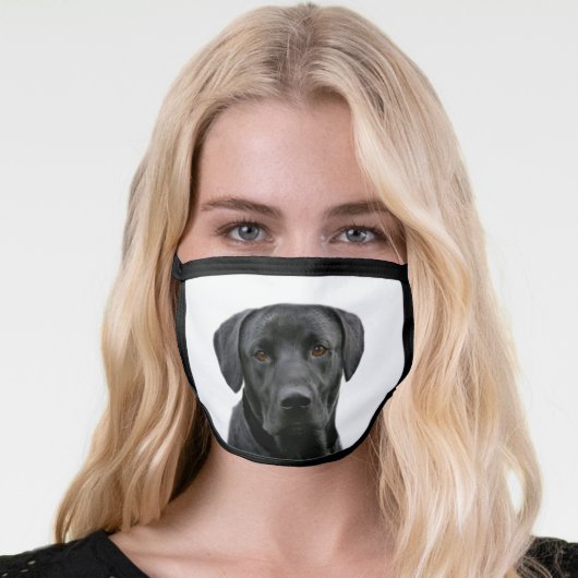 Black lab face face mask (Worn Her)