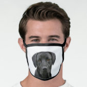 Black lab face face mask (Worn Him)