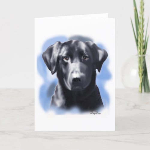 Black lab Fathers day card