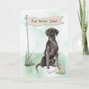 Black Lab Feel Better After Surgery with Dog Card