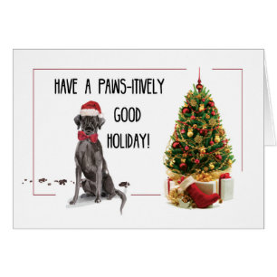 Black Lab Funny Christmas Dog and Tree Cards