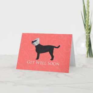Black Lab Get Well Soon Design Card