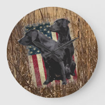 Black Lab Gifts, Labrador Retriever Large Clock