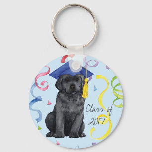 Black Lab Graduate Keychain