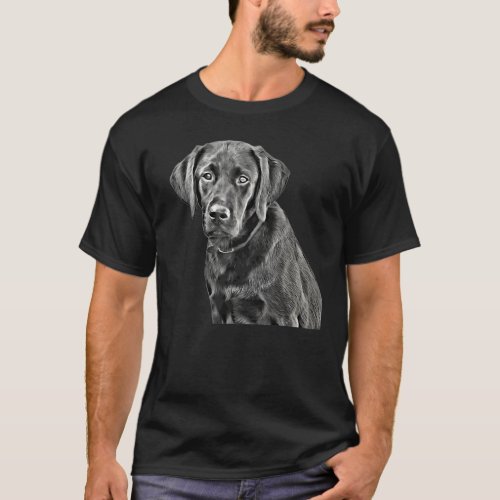 Black Lab Graphic Novel Filter Black Labrador Retr T_Shirt