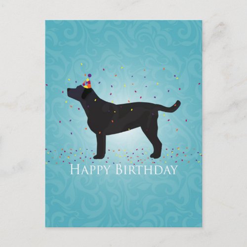 Black Lab Happy Birthday Card Design