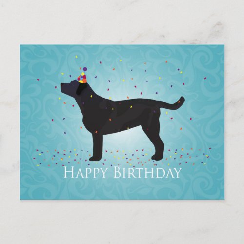 Black Lab Happy Birthday Card Design