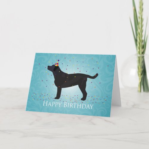 Black Lab Happy Birthday Card Design