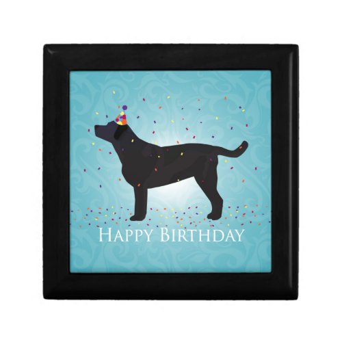 Black Lab Happy Birthday Design Keepsake Box