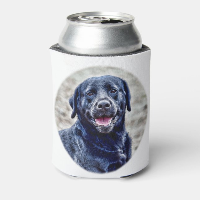 Black Lab Head Can Cooler (Can Back)