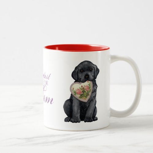 Black Lab Heart Mom Two_Tone Coffee Mug