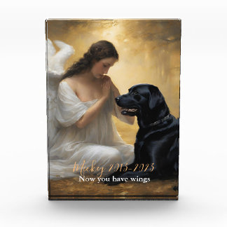  Black Lab Heaven Custom Memorial Photo Block