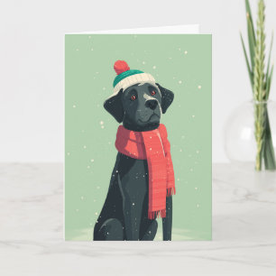 Black Lab Holiday Greeting Card