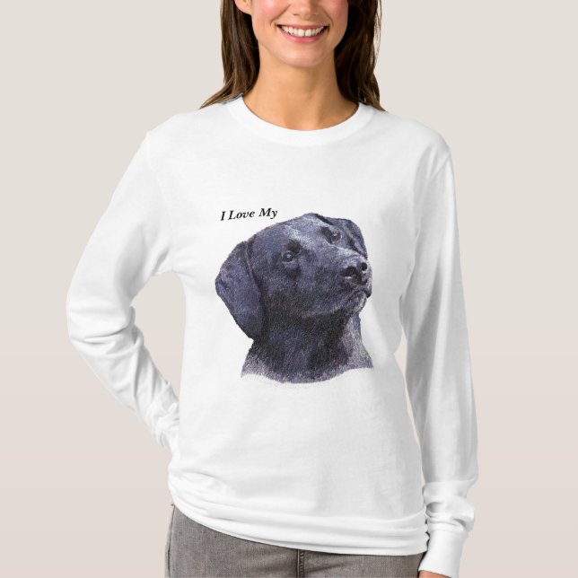 Black Lab Hoodie, I Love My (Dog) T-Shirt (Front)