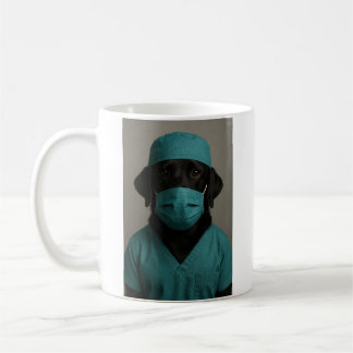 Black Lab in Scrubs Coffee Mug