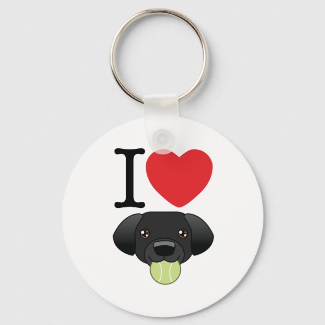 Black Lab Keychain (Front)