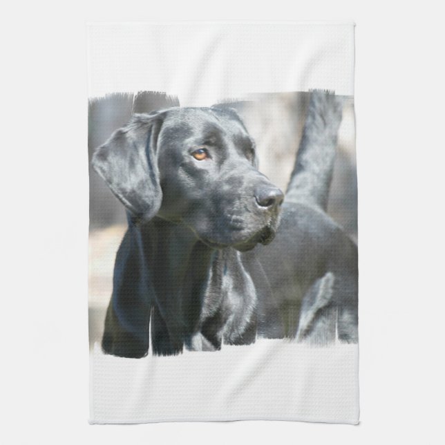 Black Lab  Kitchen Towel (Vertical)